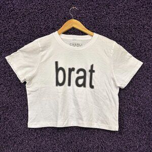 CharliXCX Brat Summer Logo Croptop size large